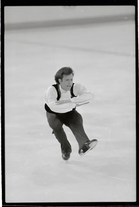 Framed Print : Brian Boitano Making Difficult Move on The Ice Framed Print : Brian Boitano Making Difficult Move on The Ice
