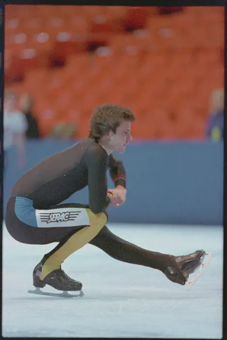 Framed Print : Brian Boitano Practicing His Skating Routine