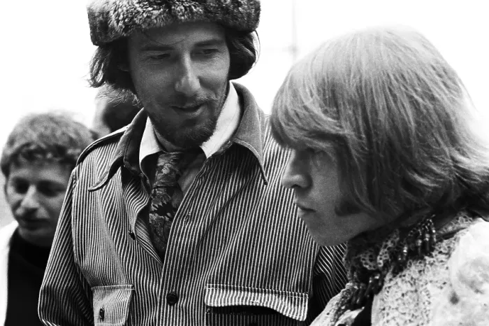 Framed Print : Brian Jones And John Phillips At The Monterey Pop Festival Framed Print : Brian Jones And John Phillips At The Monterey Pop Festival