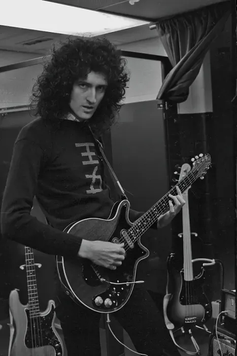 Framed Print : Brian May. Guitarist Brian May of British rock band Queen, circa 1977 Framed Print : Brian May. Guitarist Brian May of British rock band Queen, circa 1977