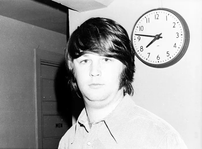 Framed Print : Brian Wilson In Front Of A Clock Framed Print : Brian Wilson In Front Of A Clock