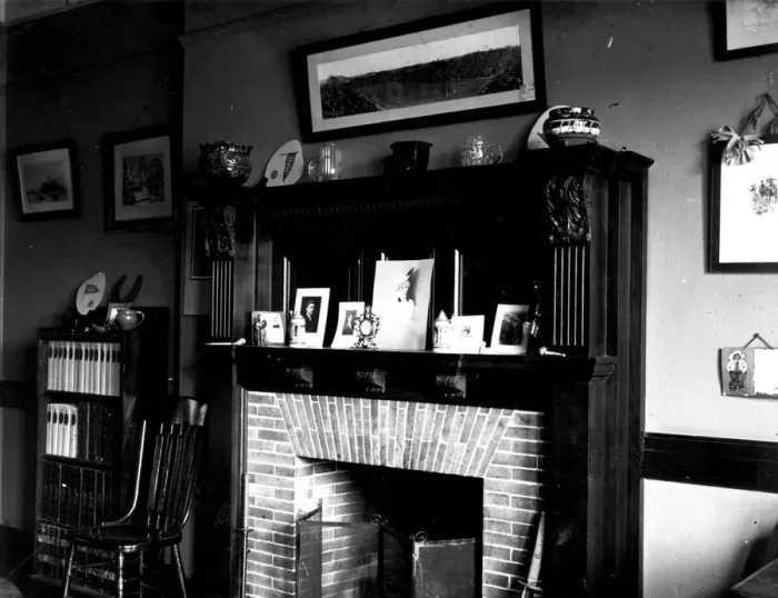 Framed Print : Brick Fireplace Framed Print : Brick Fireplace