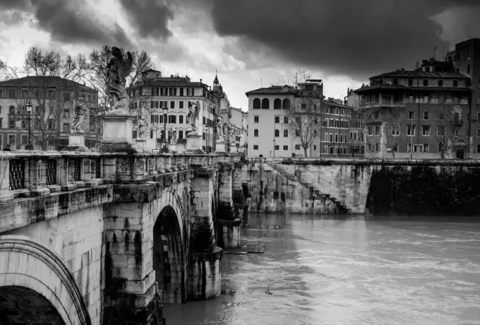 Framed Print : Bridge of Angels, Rome, Italy Framed Print : Bridge of Angels, Rome, Italy
