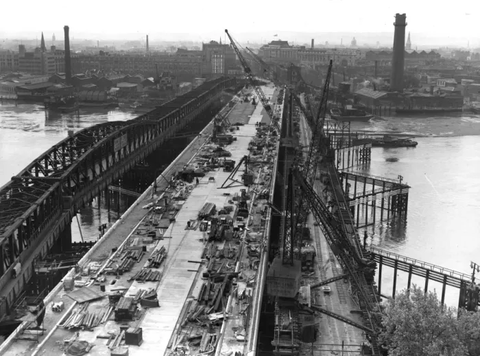 Framed Print : Bridge Building Framed Print : Bridge Building
