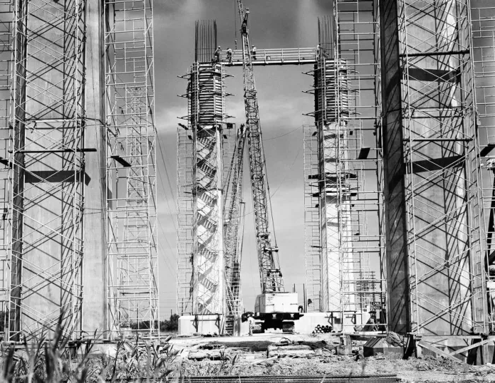 Framed Print : Bridge construction Framed Print : Bridge construction