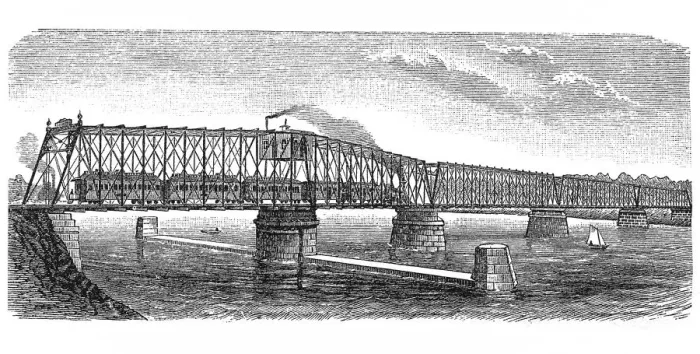 Framed Print : Bridge over Missouri river Framed Print : Bridge over Missouri river