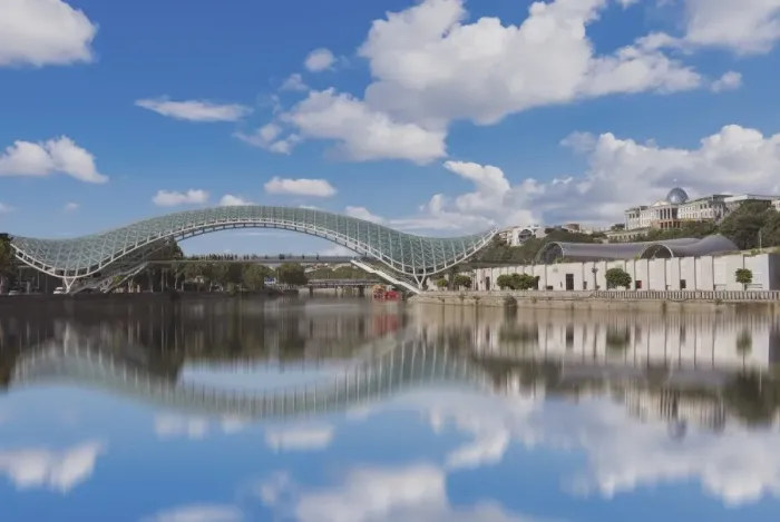 Framed Print : Bridge of Peace in Tbilisi
