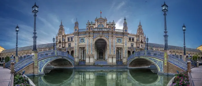 Framed Print : Bridge of Plaza Espana in Sevilla, Spain