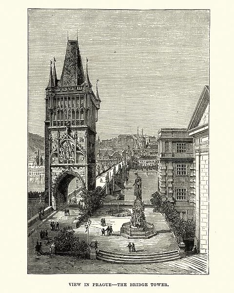 Bridge Tower, Prague, 19th Century