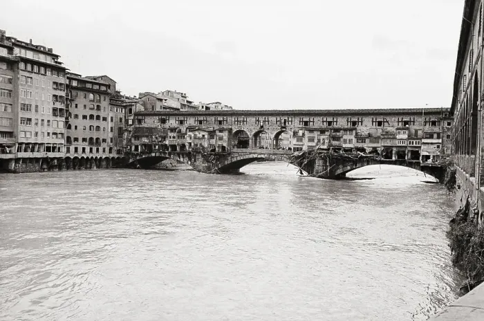 Framed Print : Bridge With Its Waters Flooded Framed Print : Bridge With Its Waters Flooded