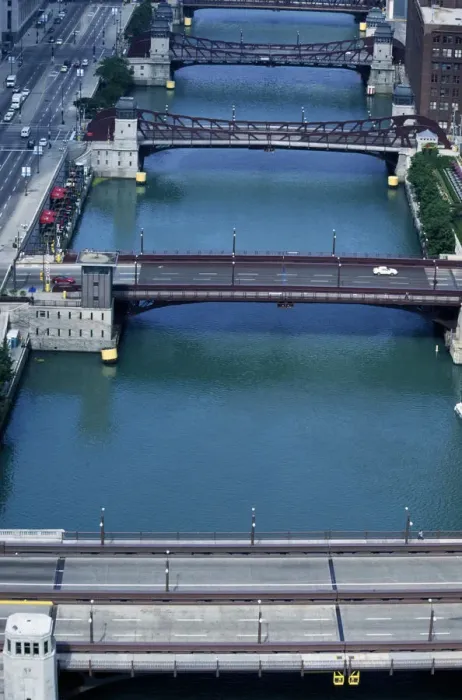 Framed Print : Bridges Across the Chicago River Framed Print : Bridges Across the Chicago River