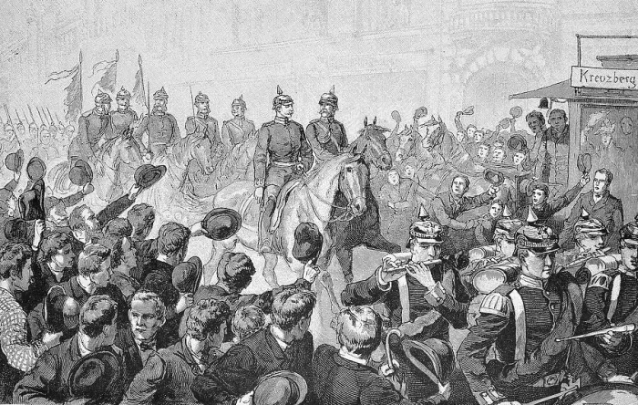 Framed Print : The brigade commander Kronprinz Wilhelm comes home from military exercises, Germany, historical, digitally restored reproduction of a 19th century original Framed Print : The brigade commander Kronprinz Wilhelm comes home from military exercises, Germany, historical, digitally restored reproduction of a 19th century original
