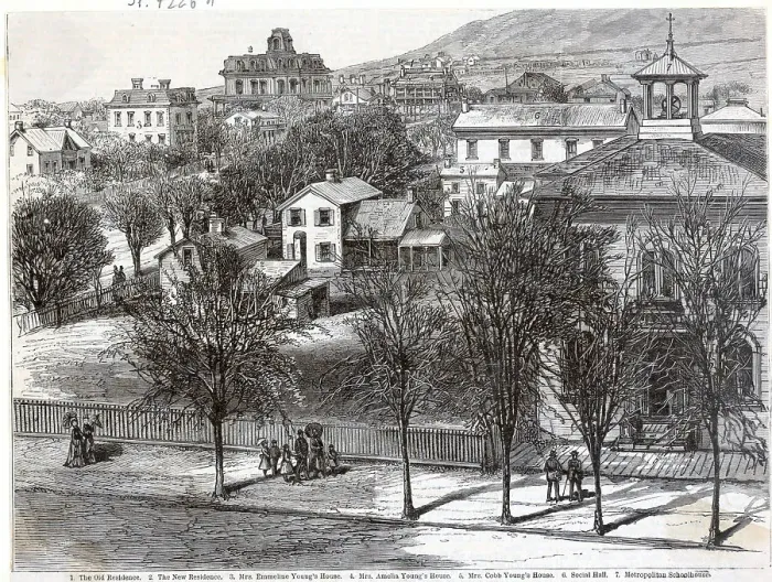 Framed Print : Brigham Young'S Residences Salt Lake Cit Framed Print : Brigham Young'S Residences Salt Lake Cit