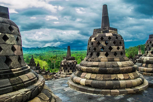 Bright Borobudur after rain