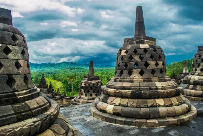 Framed Print : Bright Borobudur after rain Framed Print : Bright Borobudur after rain
