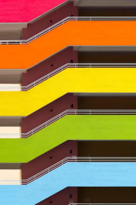 Framed Print : Bright and colourful building exterior Framed Print : Bright and colourful building exterior