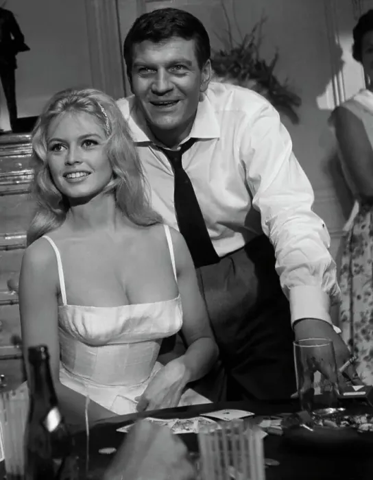 Framed Print : Brigitte Bardot with Henri Vidal Framed Print : Brigitte Bardot with Henri Vidal