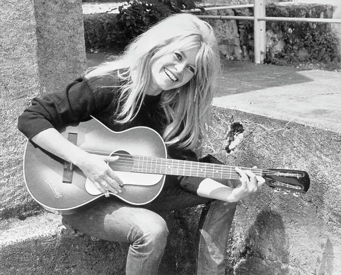 Framed Print : Brigitte Bardot Playing Guitar Framed Print : Brigitte Bardot Playing Guitar