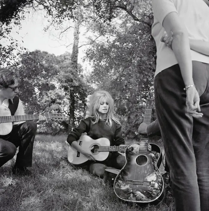 Framed Print : Brigitte Bardot Playing Guitar Framed Print : Brigitte Bardot Playing Guitar