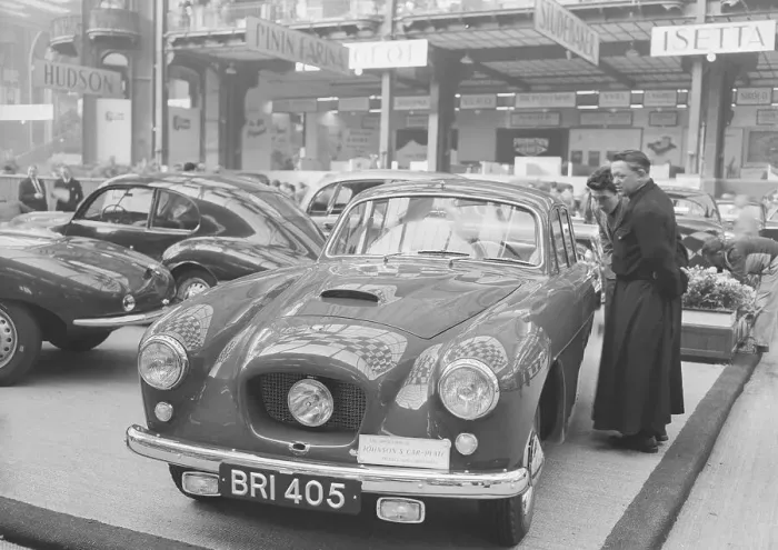 Framed Print : Bristol 405 Auto on Display at Auto Show Framed Print : Bristol 405 Auto on Display at Auto Show