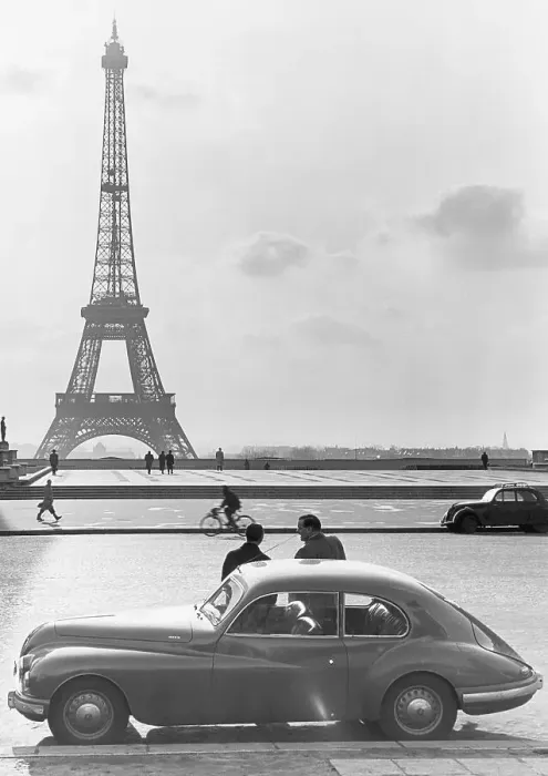Framed Print : Bristol Car and Eiffel Tower Framed Print : Bristol Car and Eiffel Tower