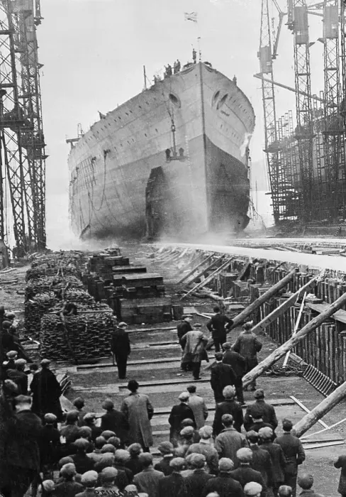 Framed Print : Britain Launches a Super Battleship Framed Print : Britain Launches a Super Battleship