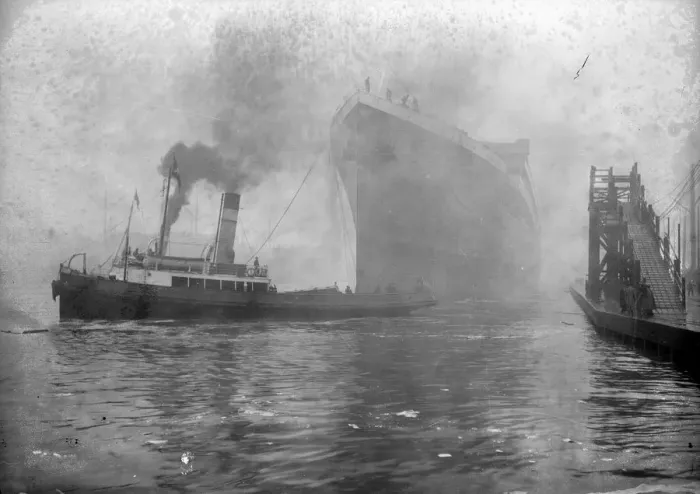 Framed Print : Britannic Launch Framed Print : Britannic Launch