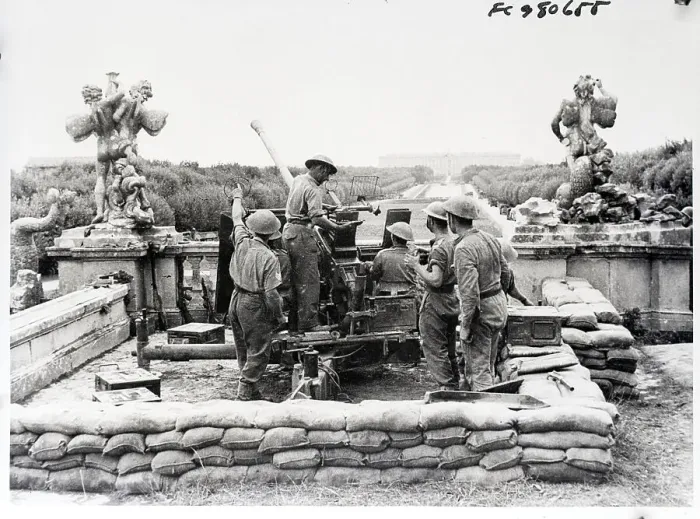 Framed Print : British Anti Aircraft Gun On Palace Framed Print : British Anti Aircraft Gun On Palace