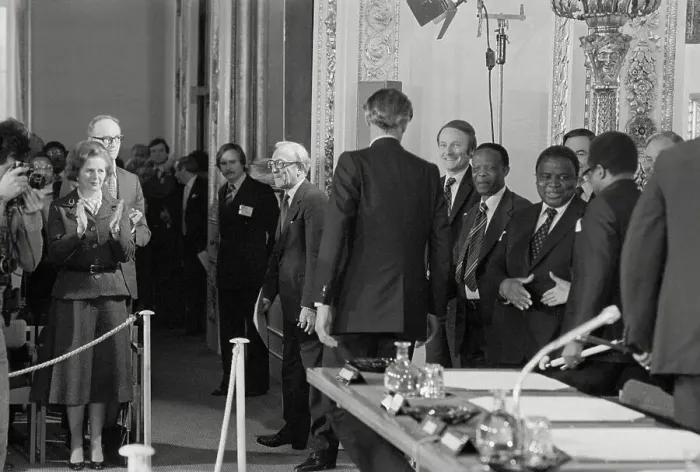 Framed Print : British Delegation at Rhodesia and Zimbabwe's Conference Framed Print : British Delegation at Rhodesia and Zimbabwe's Conference