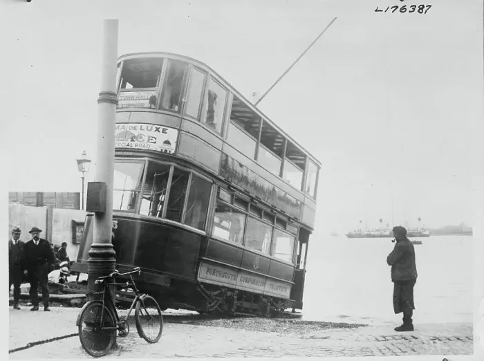 Framed Print : British Double-Decker Tram of 1920's Framed Print : British Double-Decker Tram of 1920's
