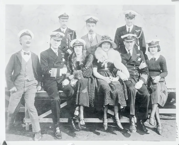 Framed Print : British Fleet Crew Posing with Hollywood Stars Framed Print : British Fleet Crew Posing with Hollywood Stars