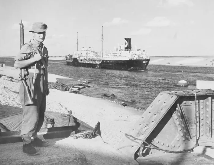 Framed Print : British on Guard at Suez Canal Zone Framed Print : British on Guard at Suez Canal Zone