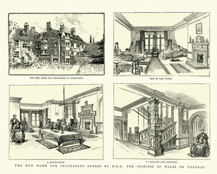 Framed Print : British Home and Hospital for Incurables at Streatham, 1894, 19th Century Framed Print : British Home and Hospital for Incurables at Streatham, 1894, 19th Century