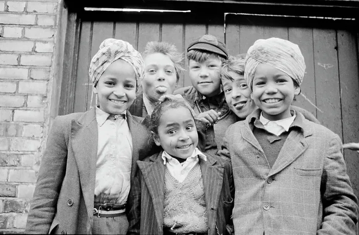 Framed Print : British And Indian Children Framed Print : British And Indian Children