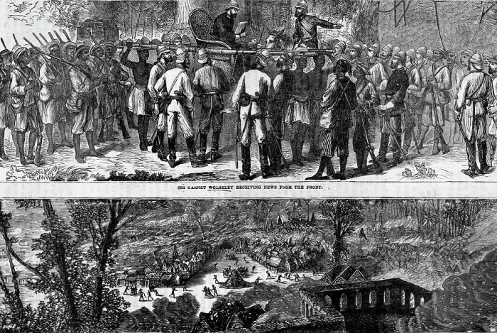 Framed Print : British Invade Ashanti Kingdom (Illus) Framed Print : British Invade Ashanti Kingdom (Illus)