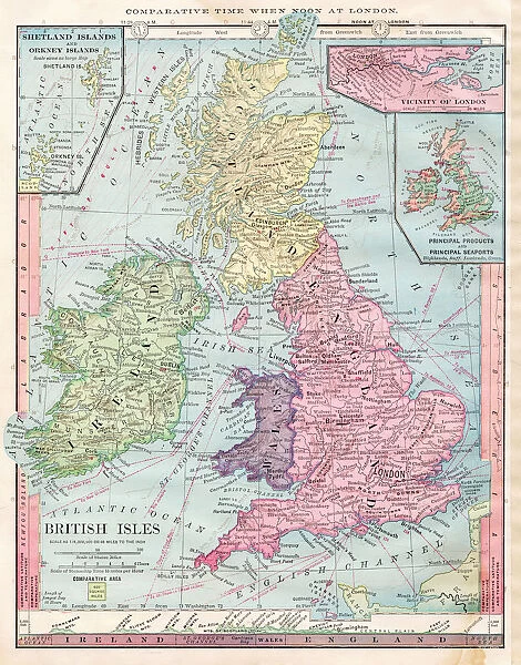 British isles map 1886