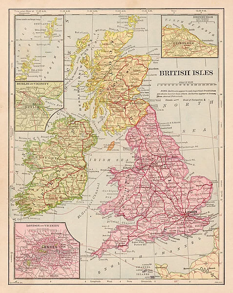 British isles map 1898