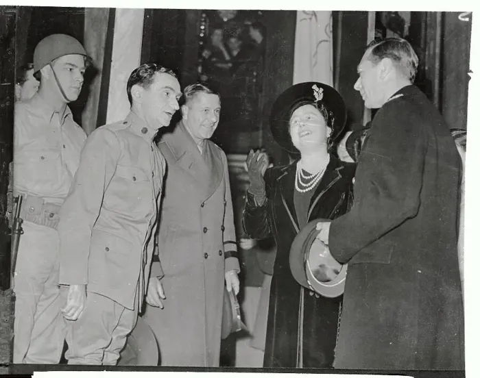 Framed Print : British King and Queen Talking with General Jacob L. Devers Framed Print : British King and Queen Talking with General Jacob L. Devers