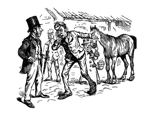 British London satire caricatures comics cartoon illustrations: Horse