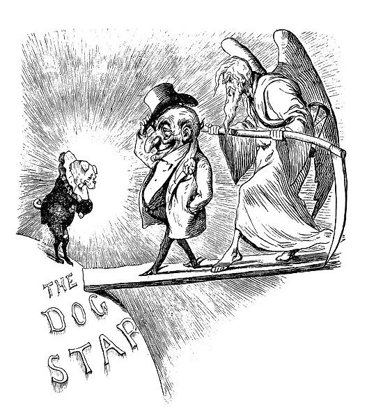 British London satire caricatures comics cartoon illustrations: Dog star