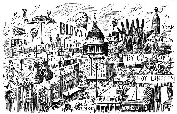 British London satire caricatures comics cartoon illustrations: Advertisement