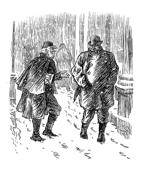 British London satire caricatures comics cartoon illustrations: Winter