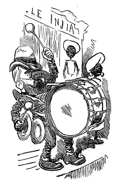 British London satire caricatures comics cartoon illustrations: Drummer