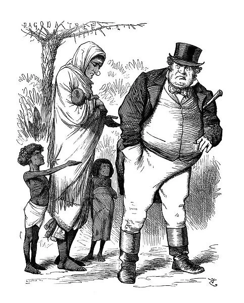 British London satire caricatures comics cartoon illustrations: Poverty and wealth