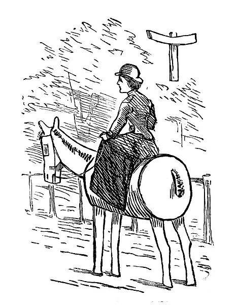 British London satire caricatures comics cartoon illustrations: Fake horse
