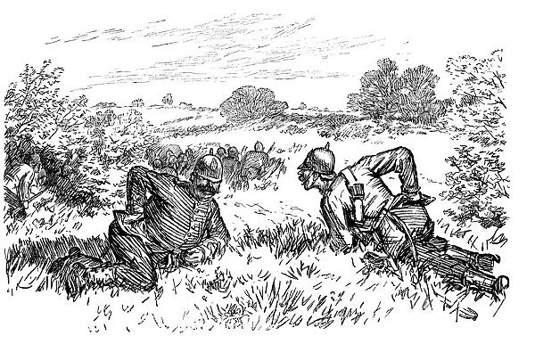 British London satire caricatures comics cartoon illustrations: Lazy soldiers