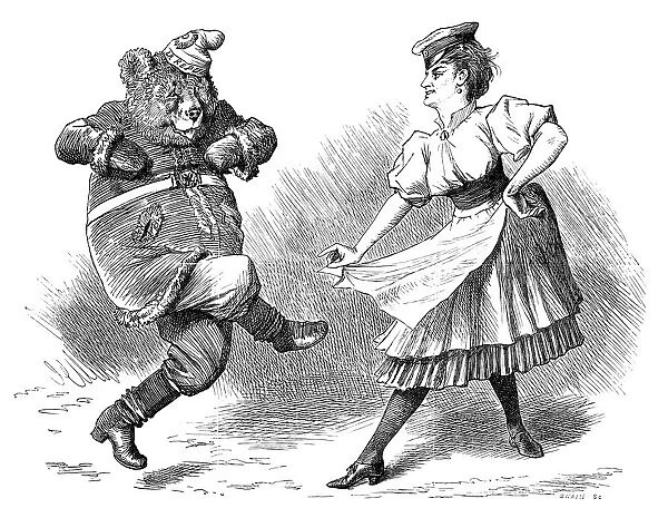 British London satire caricatures comics cartoon illustrations: Dancing bear
