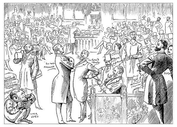 British London satire caricatures comics cartoon illustrations: Parliament