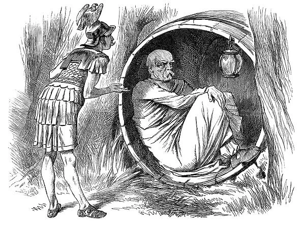 British London satire caricatures comics cartoon illustrations: Alexander and Diogenes