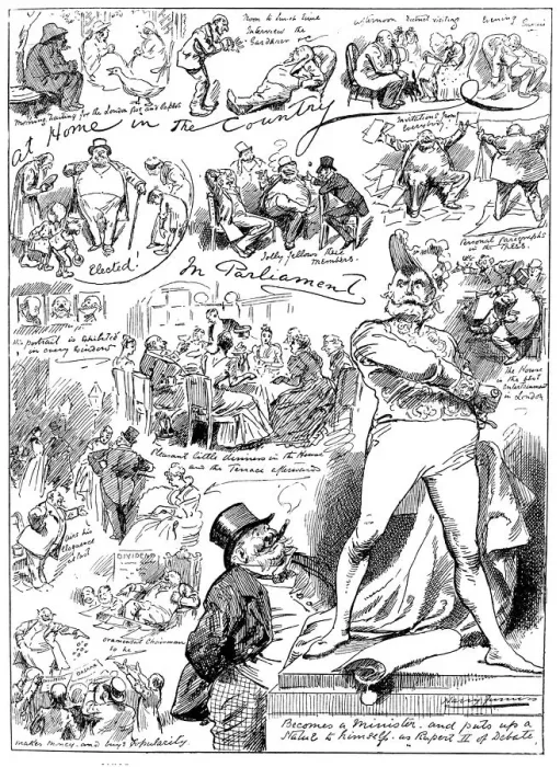 Framed Print : British London satire caricatures comics cartoon illustrations Framed Print : British London satire caricatures comics cartoon illustrations